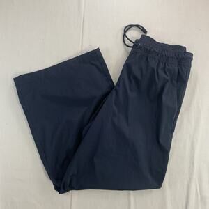 Athleta S Small Midday Mid Rise Crop Poplin Pant Navy